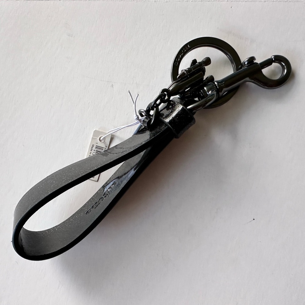 NWT Coach x NASA Limited Edition Glitter Patent Key Fob/Bag Charm - Picture 16 of 16